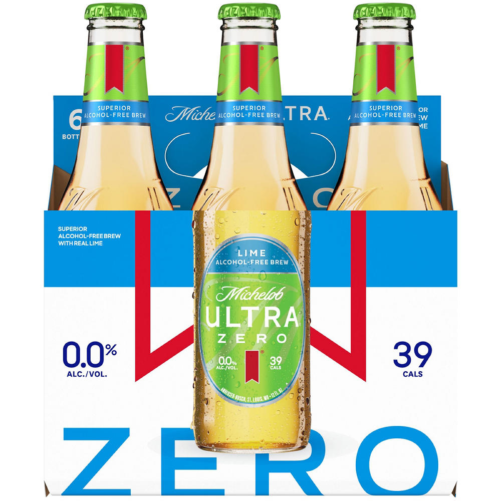 Michelob ULTRA ZERO Lime Non Alcoholic American Lager Beer 6 pk Bottles - Lime, 6 pk