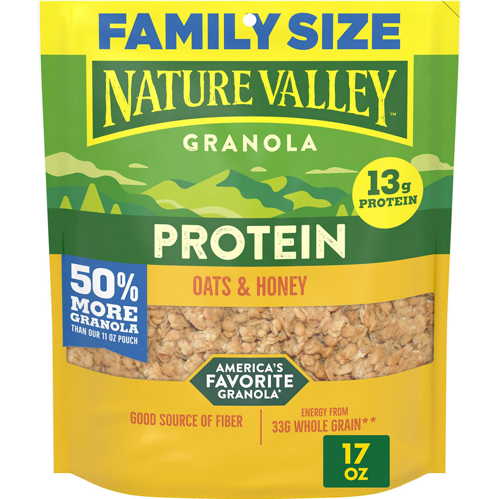 Nature Valley 13g Protein Granola Oats & Honey - Family Size, 17 oz