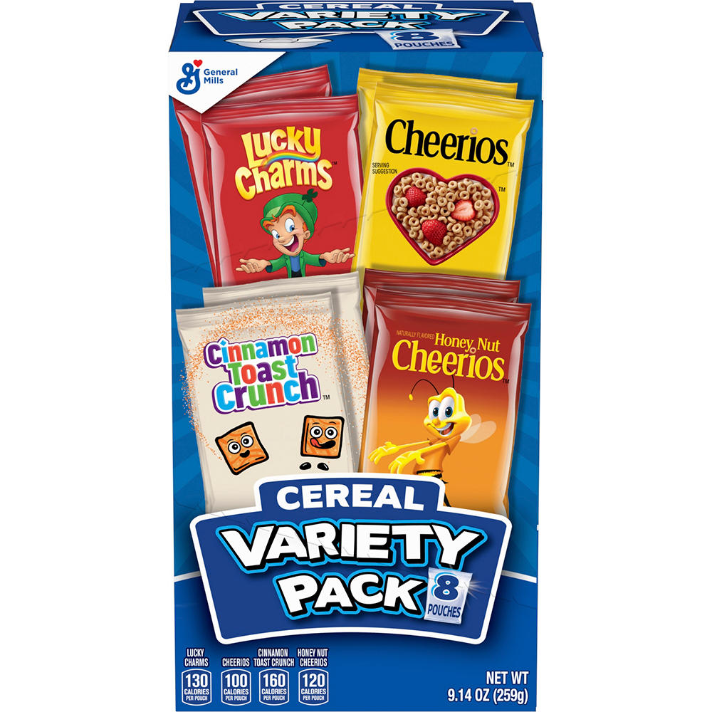 General Mills Cereal Pouch Variety Pack, 8 ct