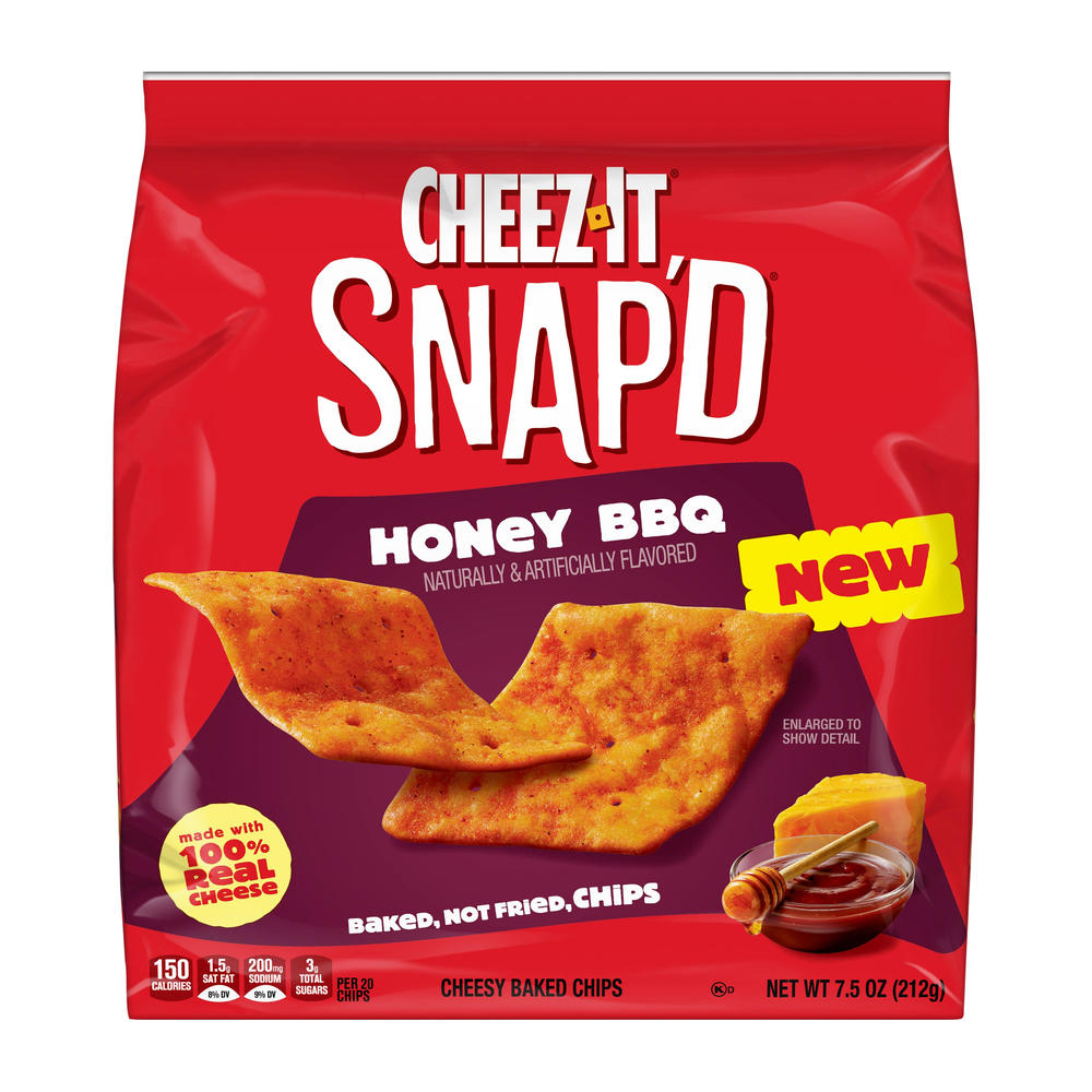 Cheez-It Snap'd Honey BBQ Cracker Chips, 7.5 oz