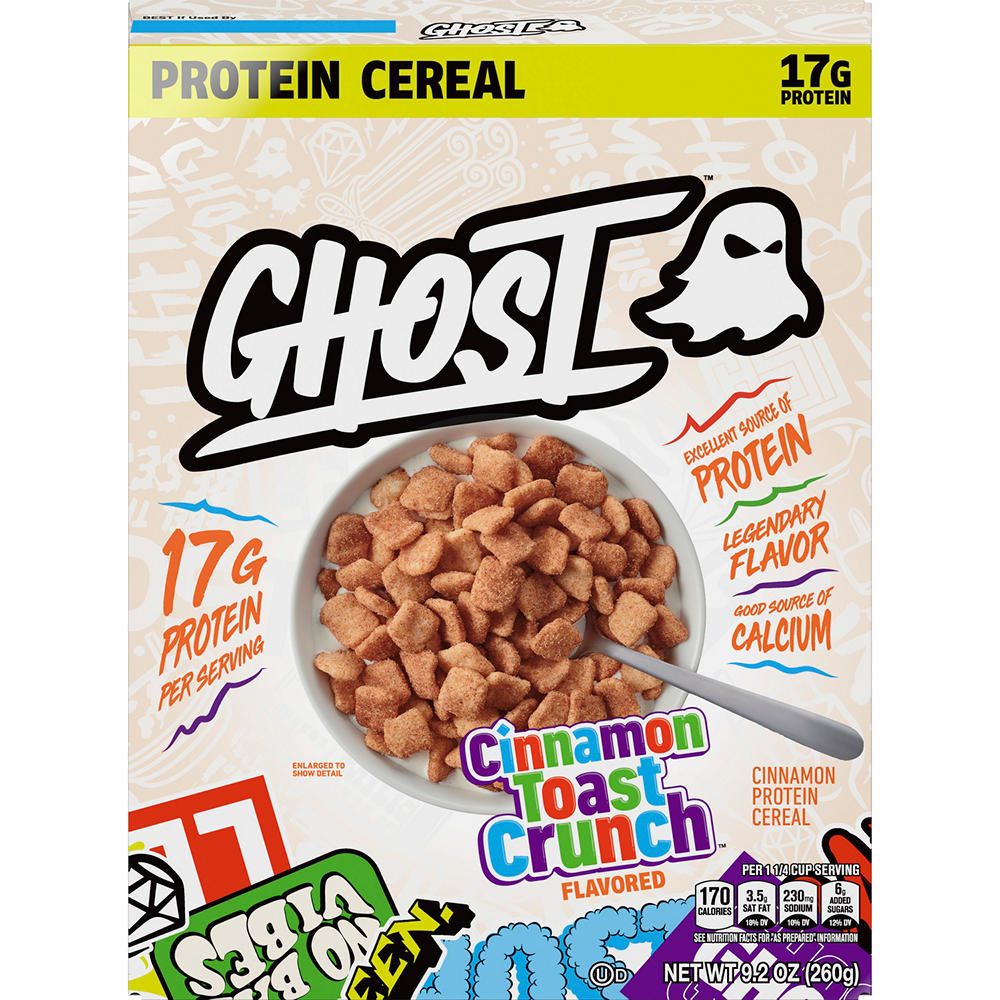General Mills Ghost 17g Protein Cinnamon Toast Crunch Cereal, 9.2 oz