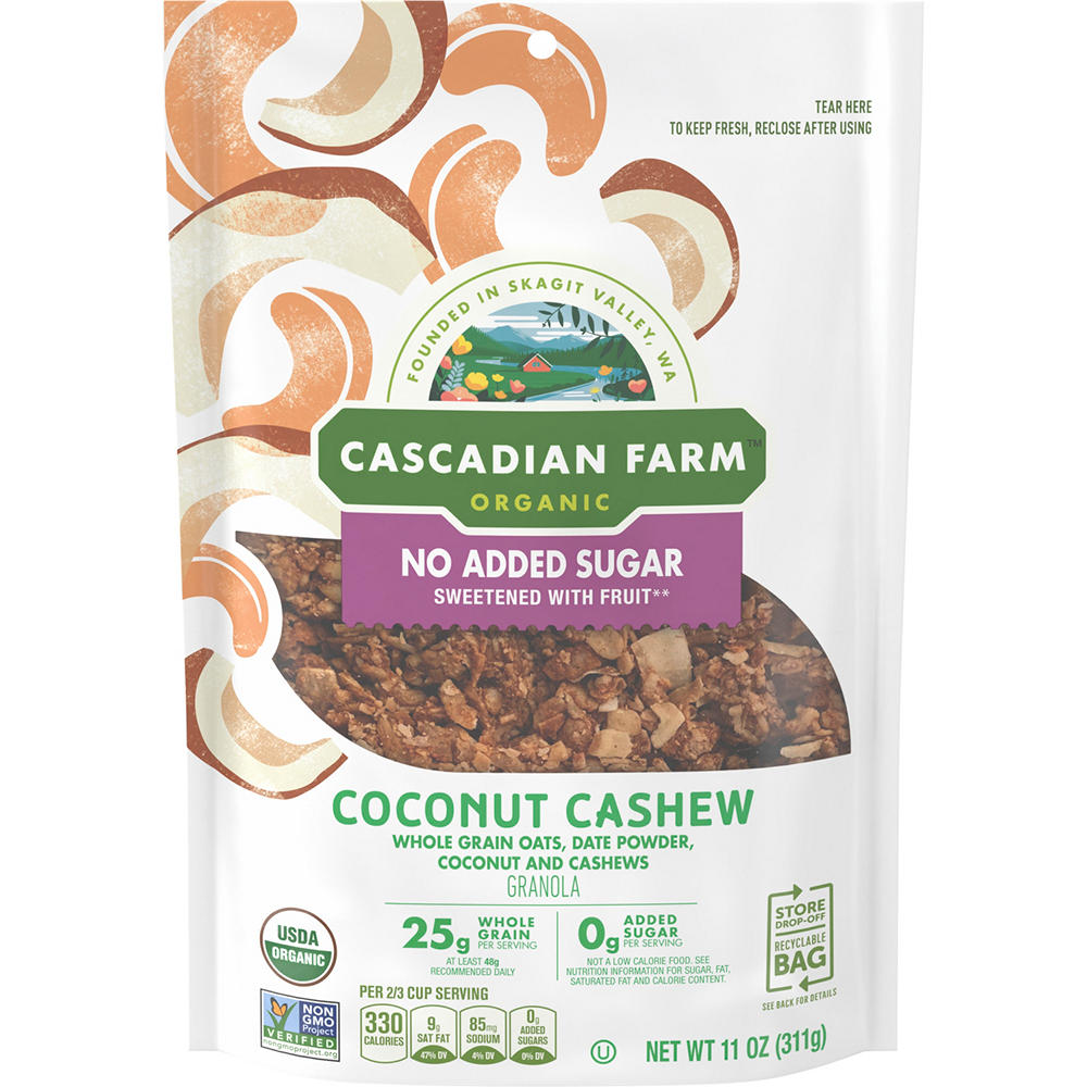 Cascadian Farm Organic Coconut Cashew Granola, 11 oz