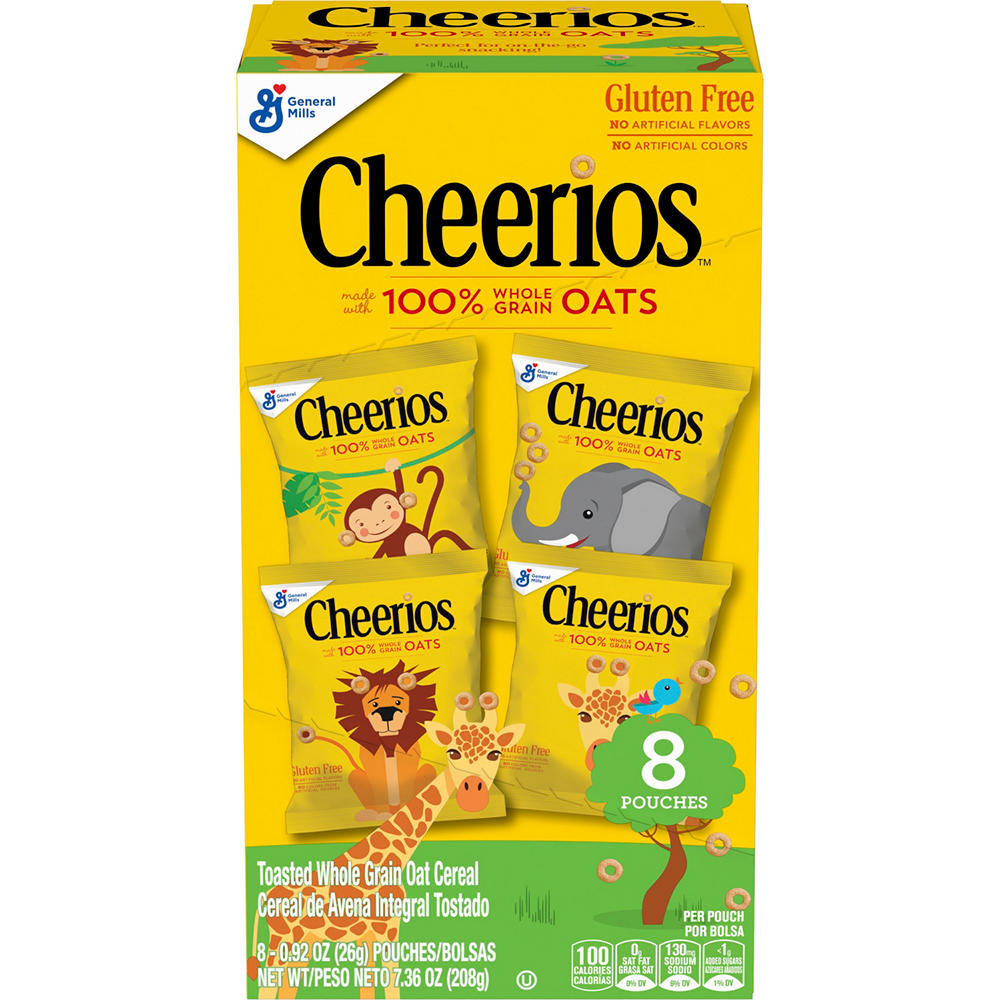 General Mills Cheerios Cereal Pouches, 8 ct