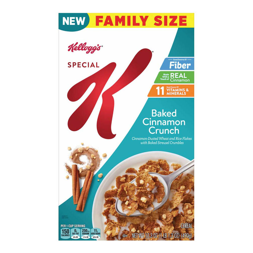 Kellogg's Special K Baked Cinnamon Crunch Cereal - Family Size, 17.3 oz