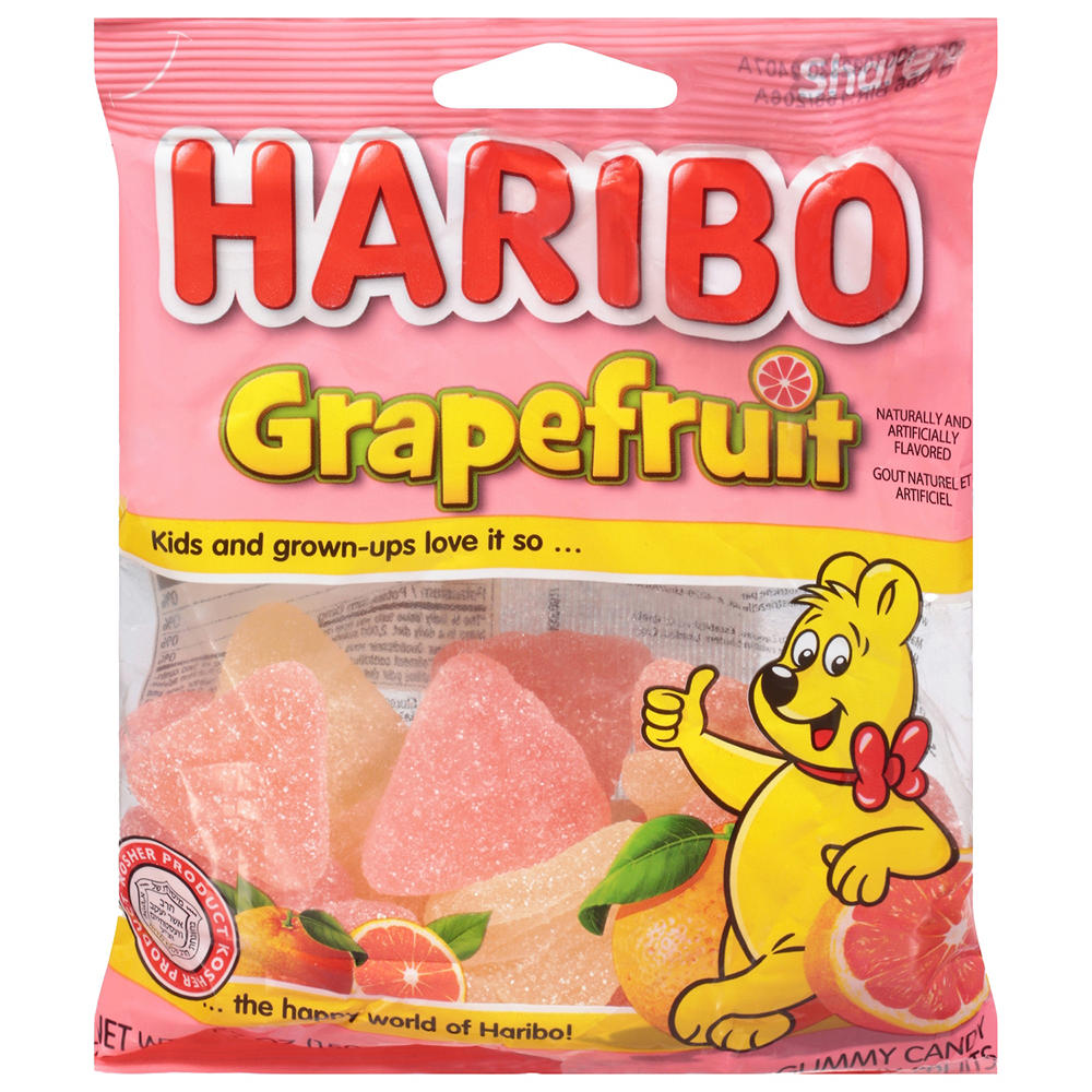 Haribo Kosher Grapefruit Slices Gummy Candy, 5.29 oz