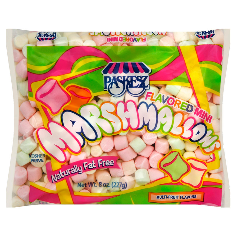 Paskesz Kosher Fruit Flavored Mini Marshmallows, 8 oz