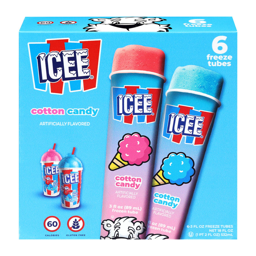 ICEE Cotton Candy Freeze Tubes, 6 ct