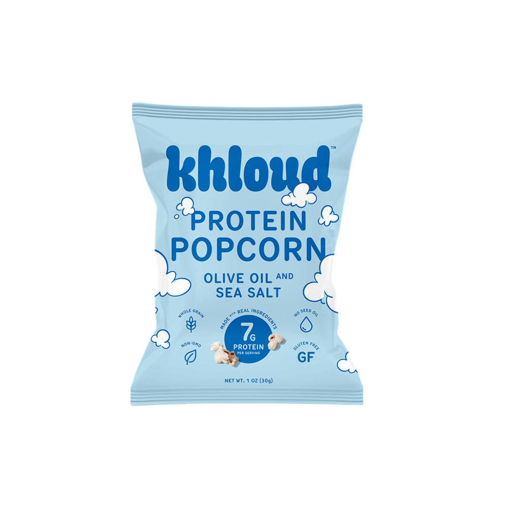 Khloud Protein Popcorn Olive Oil And Sea Salt Flavor, 1 oz