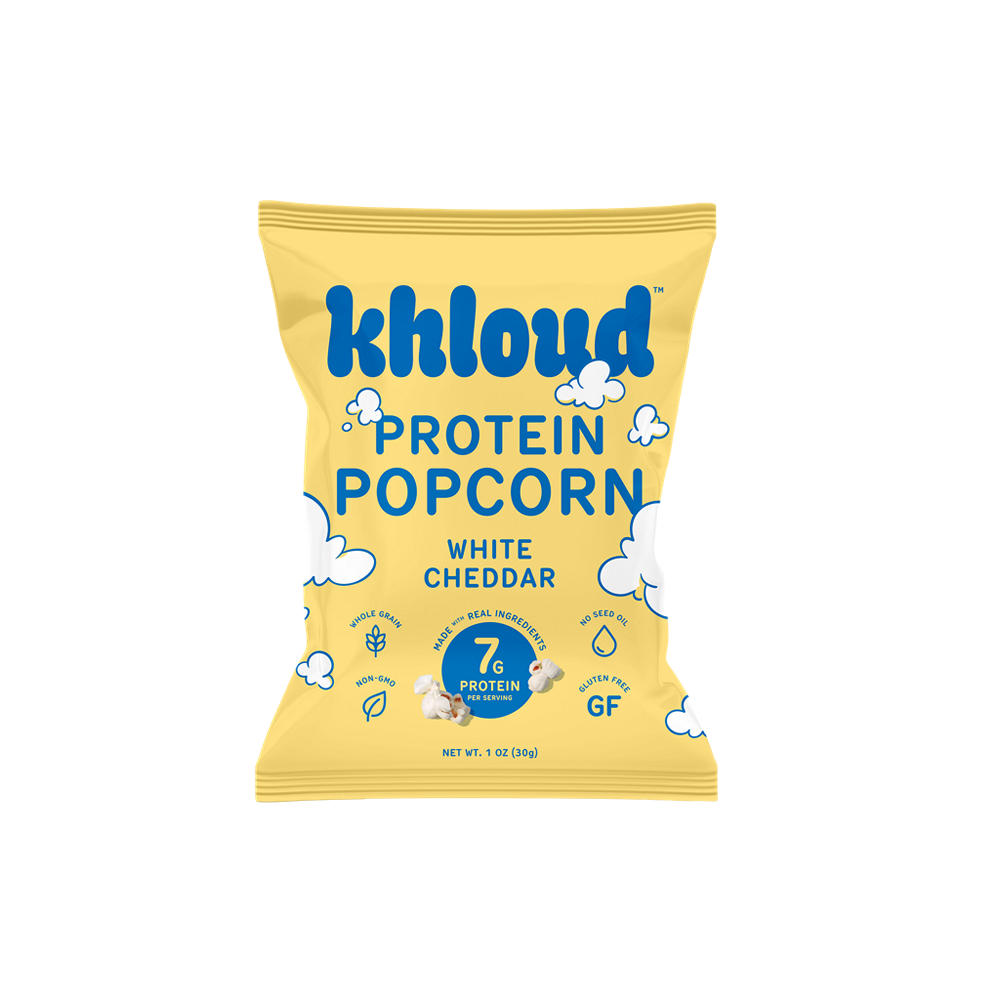 Khloud Protein Popcorn White Cheddar Flavor, 1 oz
