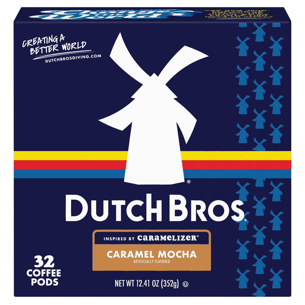 Dutch Bros Inspired by Caramelizer Caramel Mocha Single Serve Coffee Pods, 32 ct