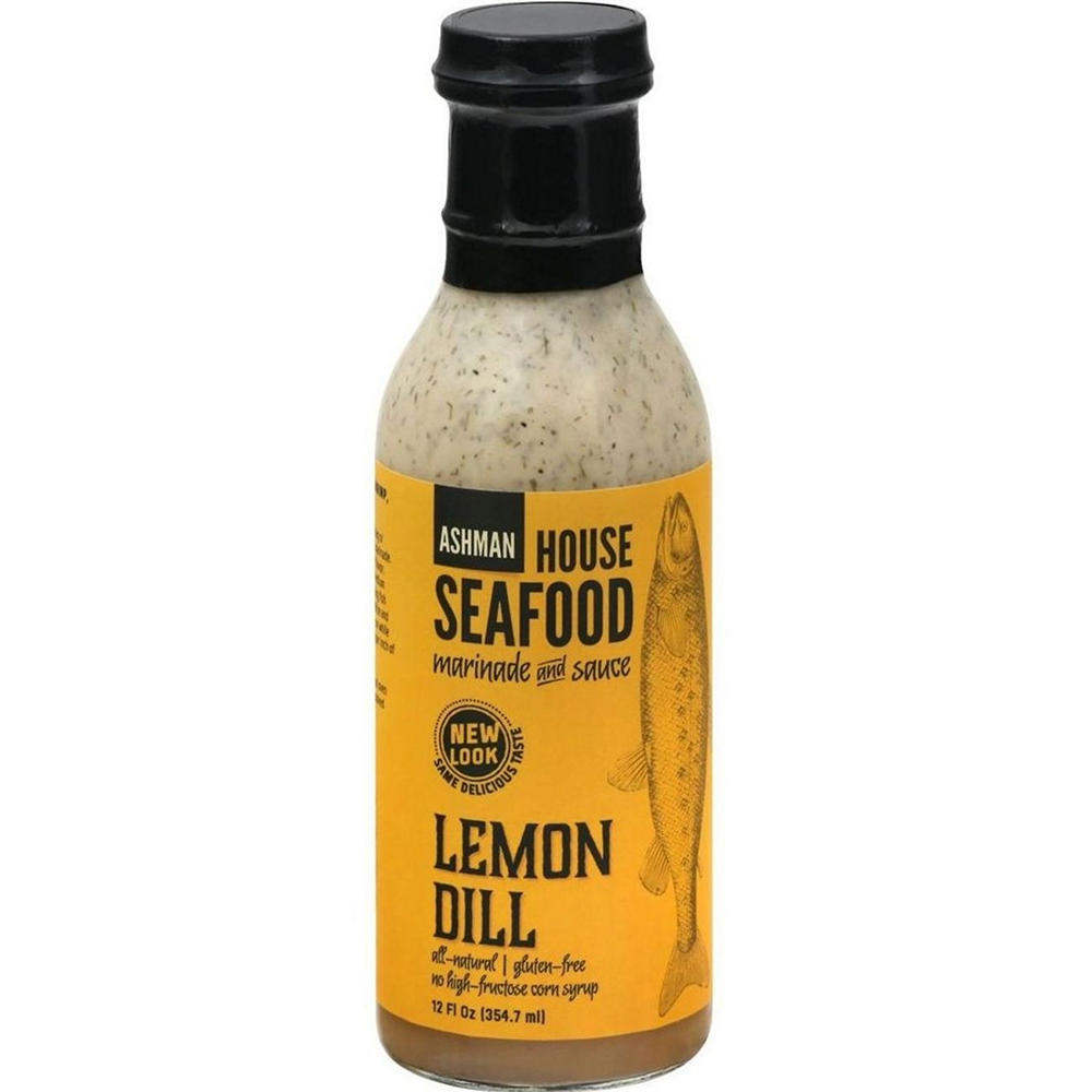 Ashman House Seafood Lemon Dill Marinade and Sauce, 12 oz