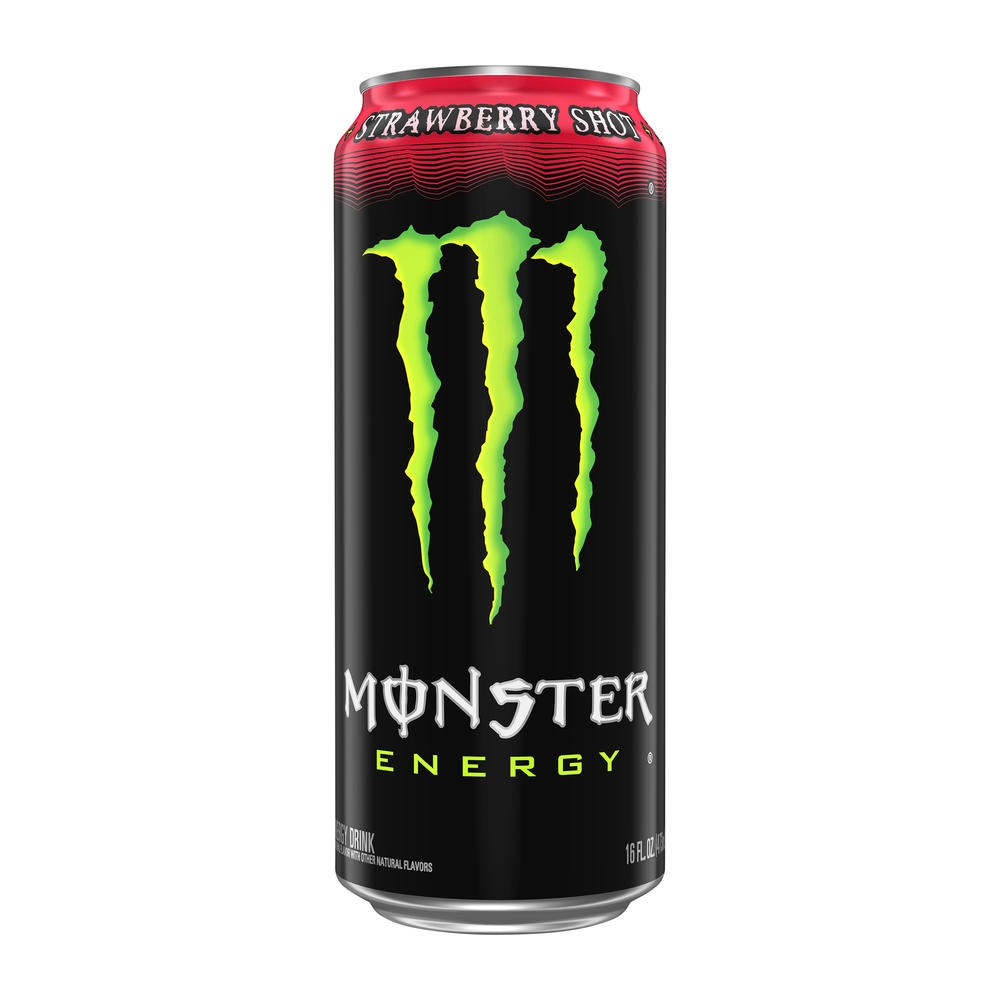 Monster Energy Strawberry Shot Energy Drink, 16 oz