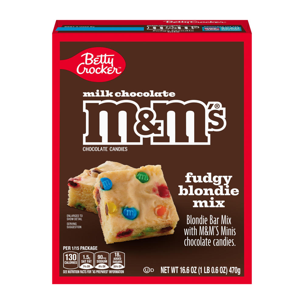 Betty Crocker Milk Chocolate M&M's Fudgy Blondie Mix, 16.6 oz