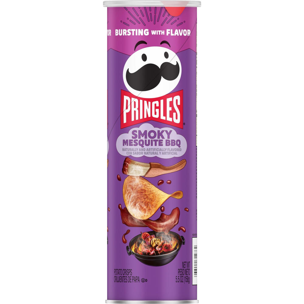 Pringles Smoky Mesquite BBQ Potato Crisps Chips, 5.5 oz