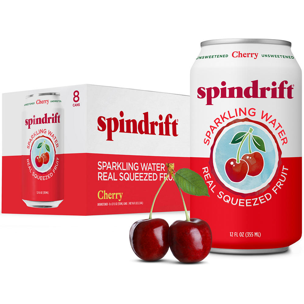 Spindrift Cherry Sparkling Water 8 pk Cans, 12 oz