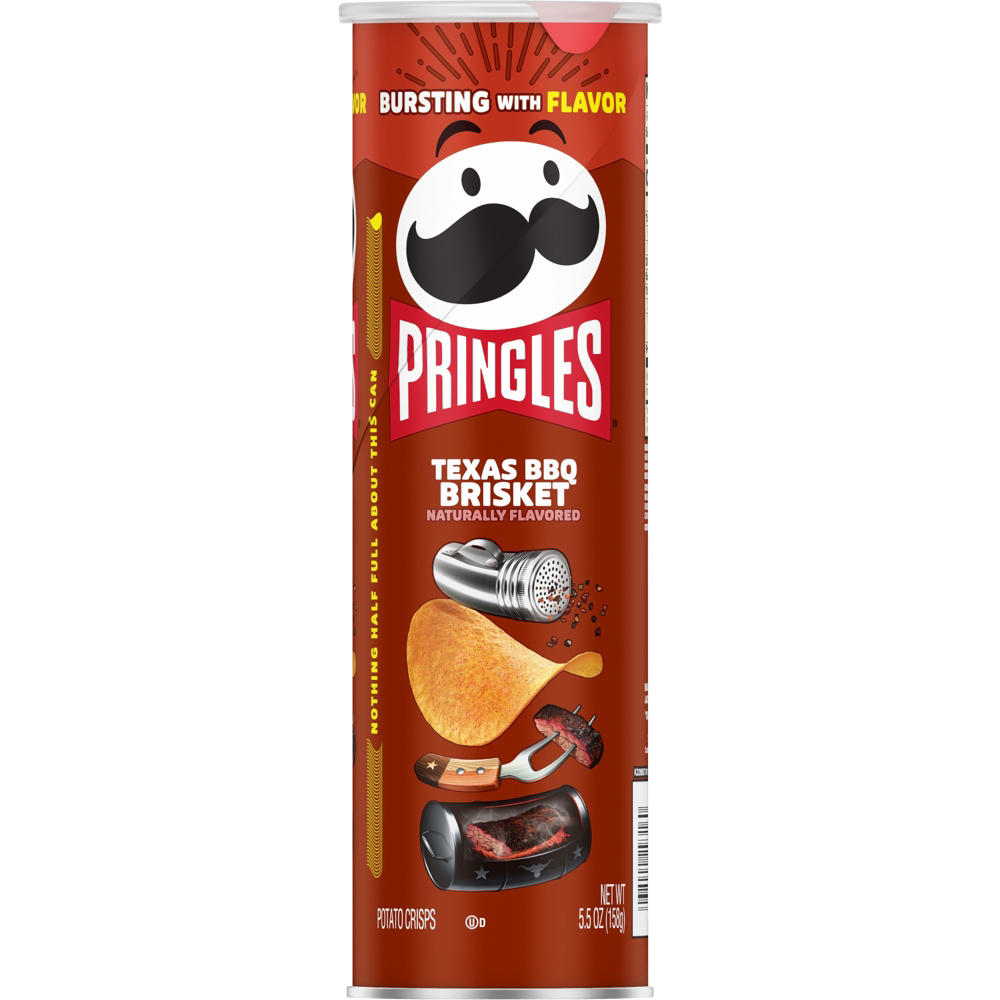 Pringles Texas BBQ Brisket Potato Crisps Chips, 5.5 oz