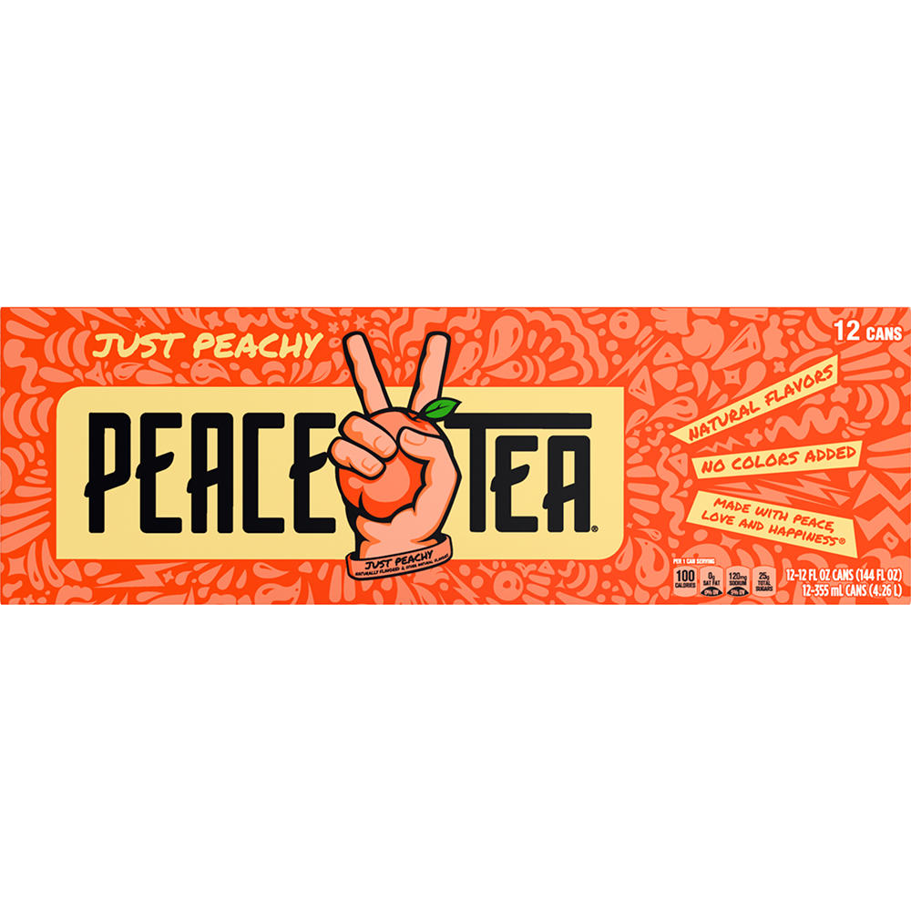 Peace Tea Just Peachy 12 pk Cans, 12 oz