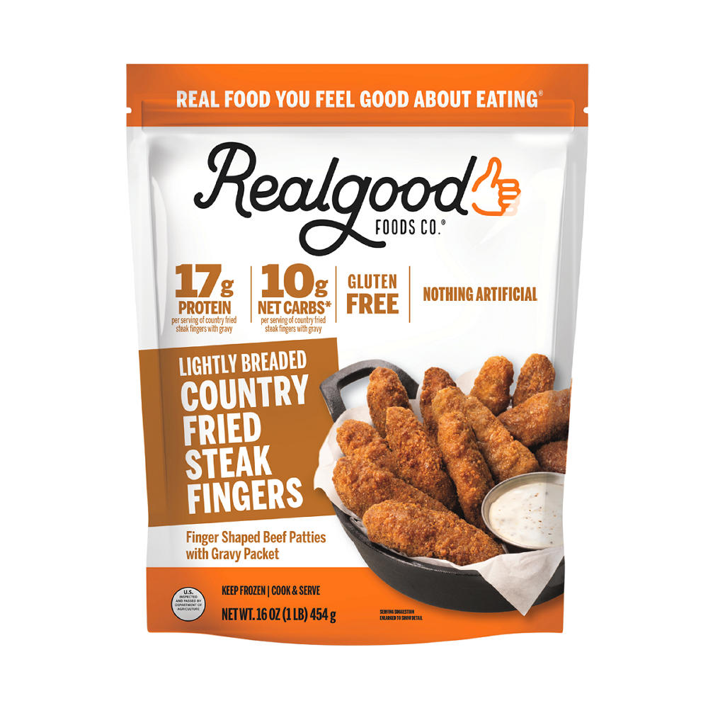 Real Good Foods Co. Frozen Lightly Breaded Steak Fingers, 16 oz
