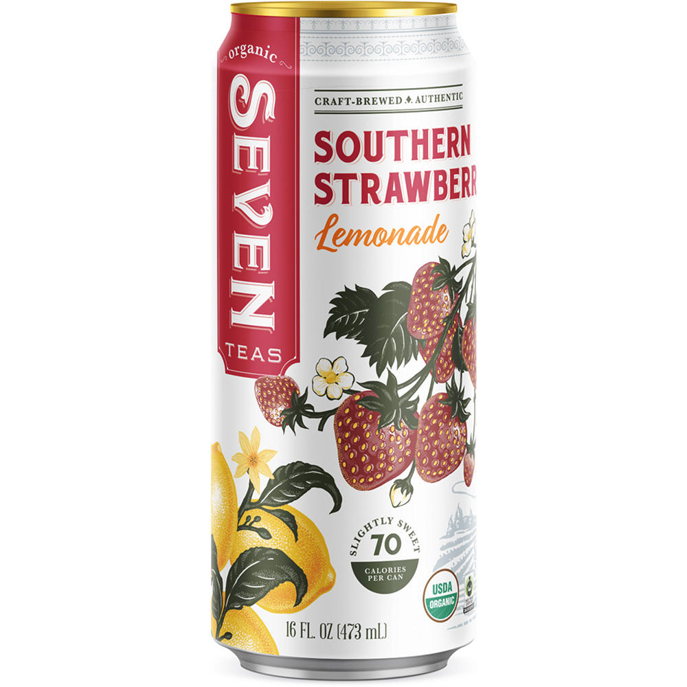 Seven Teas Organic Southern Strawberry Lemonade, 16 oz