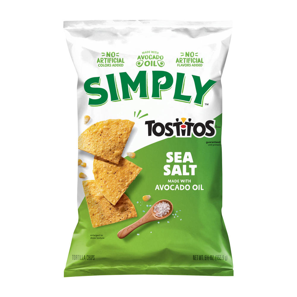 Simply Tostitos Sea Salt with Avocado Oil Tortilla Chips, 5.5 oz