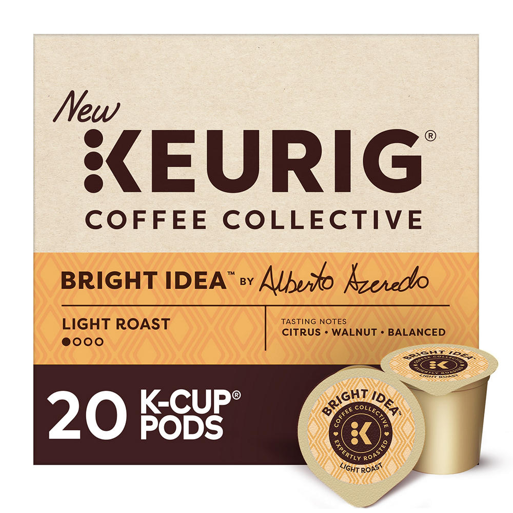 Keurig Coffee Collective Bright Idea Light Roast Single Serve Coffee K Cups, 20 ct