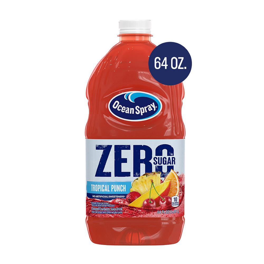 Ocean Spray ZERO Sugar Tropical Punch Juice Drink, 64 oz