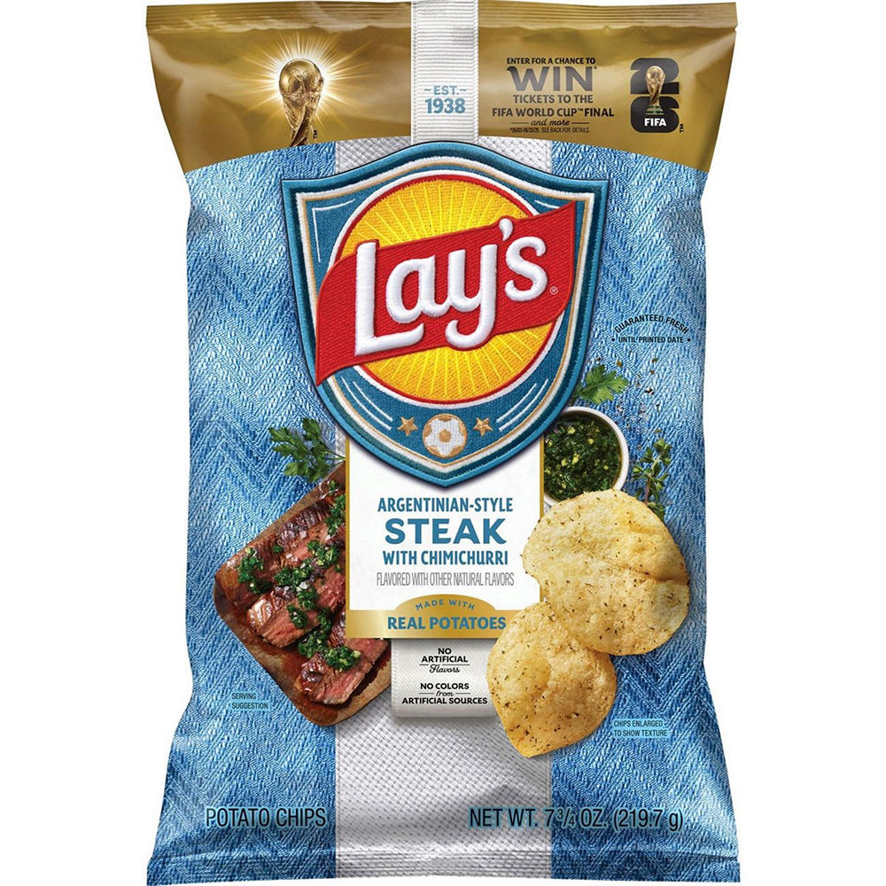 Lay's Argentinian Style Steak with Chimichurri Potato Chips, 7.75 oz