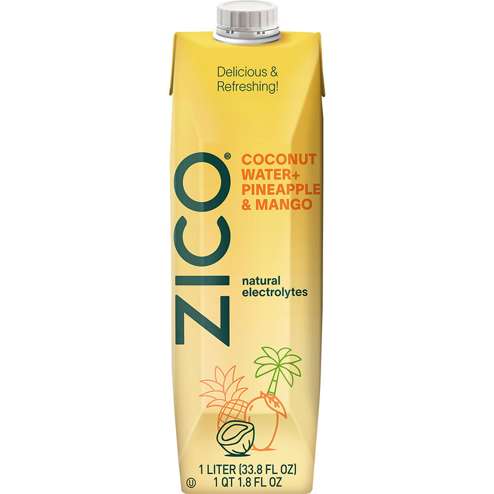 ZICO Pineapple & Mango Coconut Water, 33.8 oz