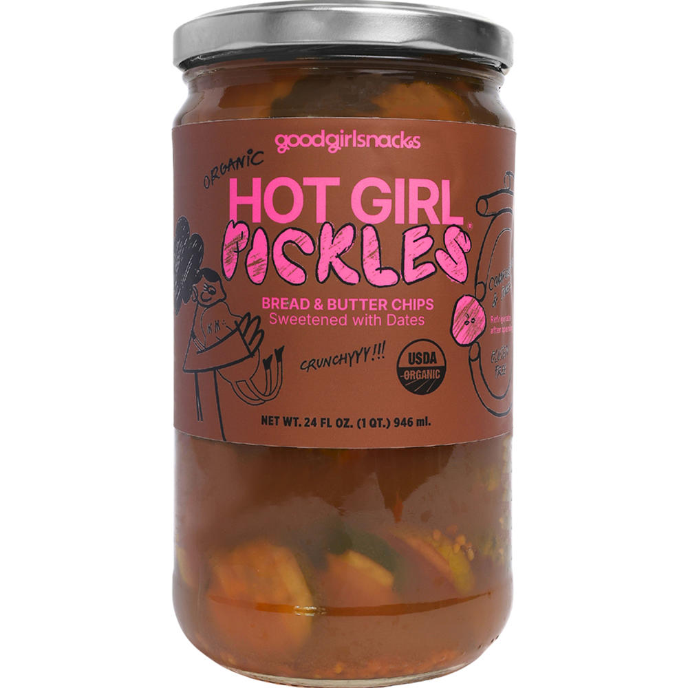Hot Girl Pickles Organic Bread & Butter Chips, 24 oz