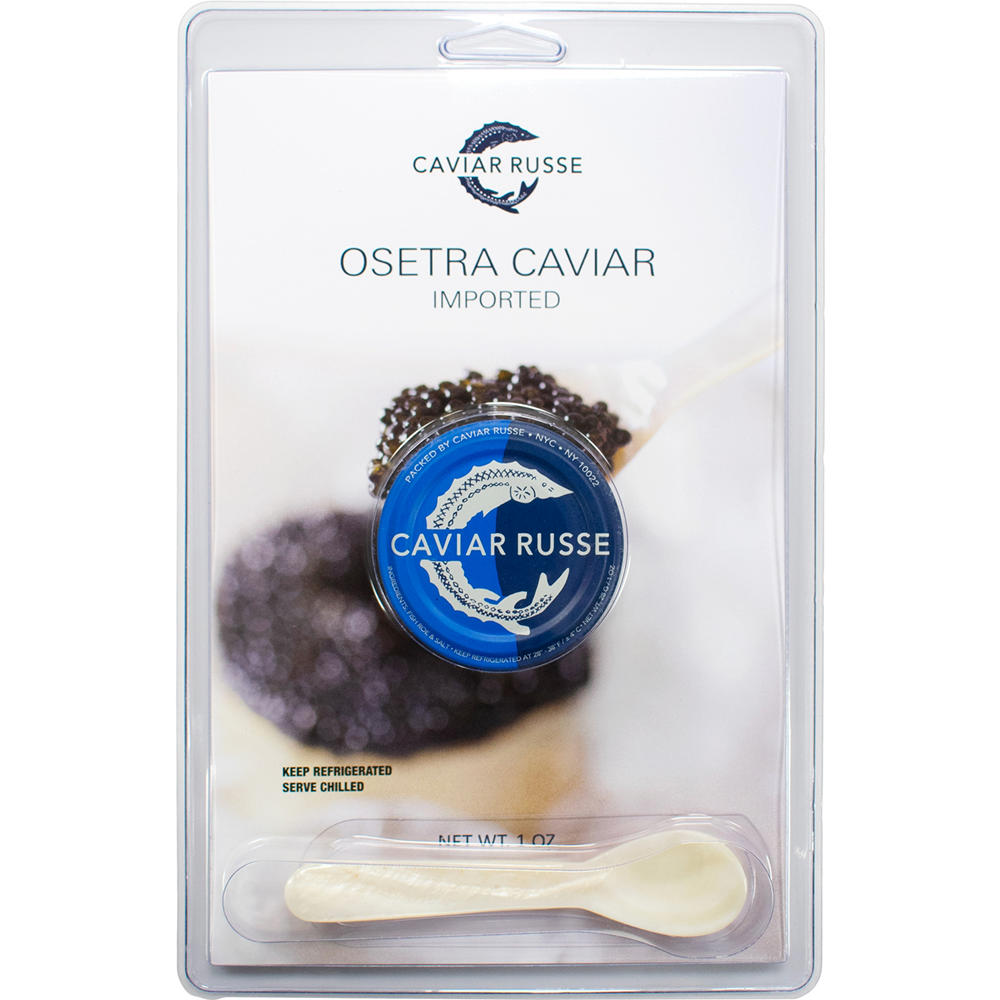 Caviar Russe Imported Osetra Caviar, 1 oz