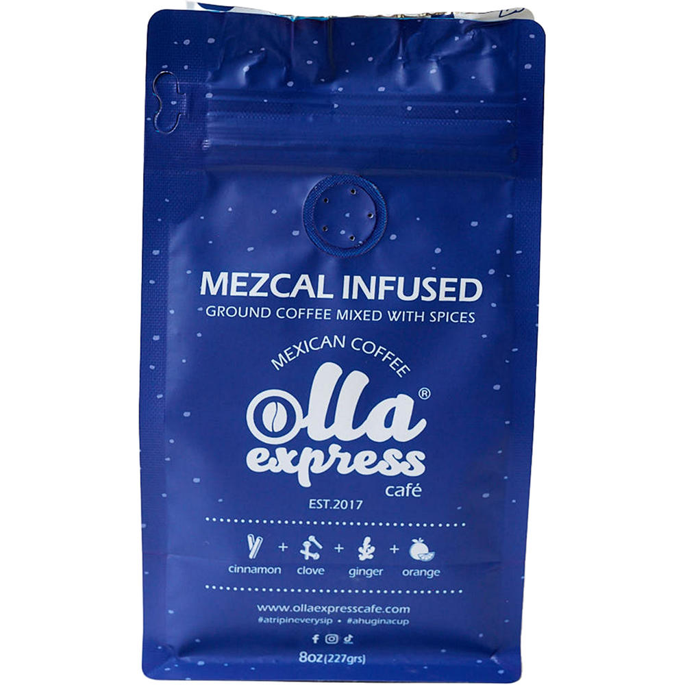 Olla Express Café de Olla Mezcal Infused Mexican Ground Coffee, 8 oz