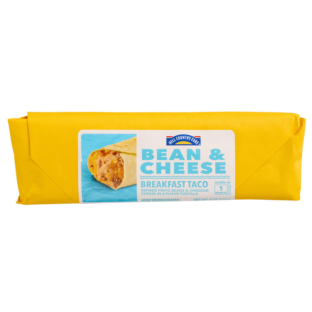 Hill Country Fare Bean & Cheese Breakfast Taco, 4 oz