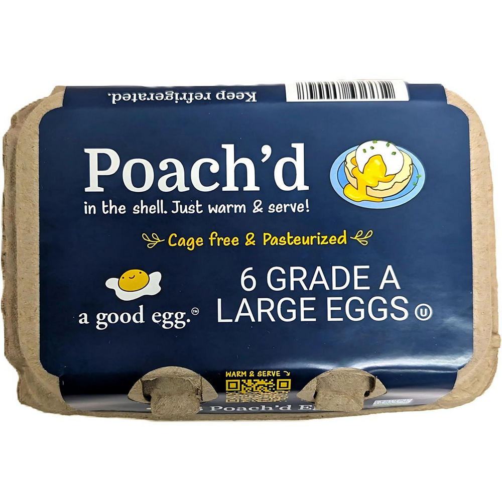Fearless Eggs Poach'd Grade A Large Eggs, 6 ct