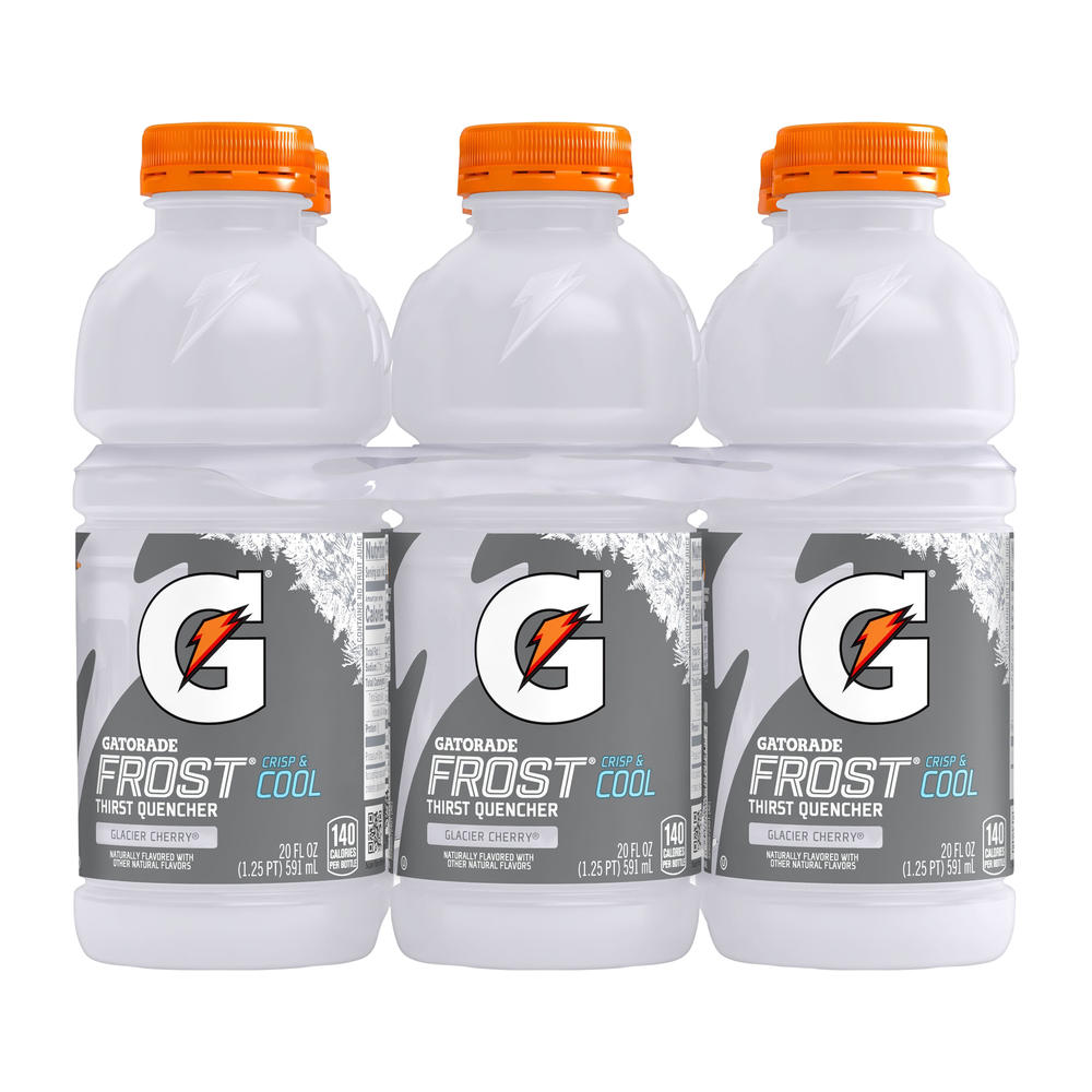 Gatorade Frost Glacier Cherry Thirst Quencher Electrolyte Sports Drink 6 pk Bottles, 20 oz