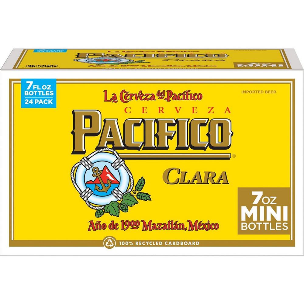 Pacifico Mexican Lager Import 24 pk Mini Bottles, 7 oz