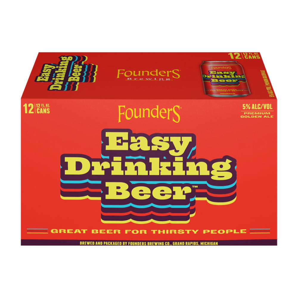 Founders Easy Drinking Beer Golden Ale 12 pk Cans, 12 oz