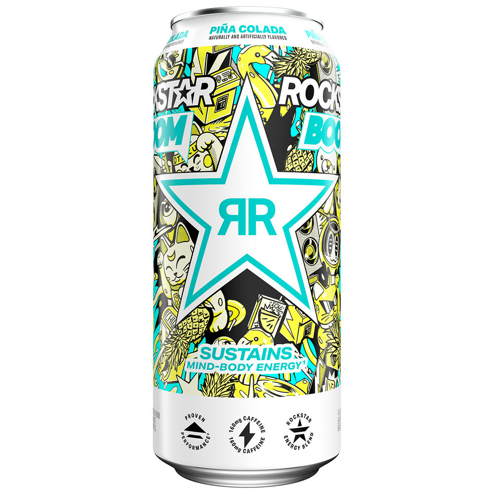 Rockstar Boom Piña Colada Energy Drink, 16 oz