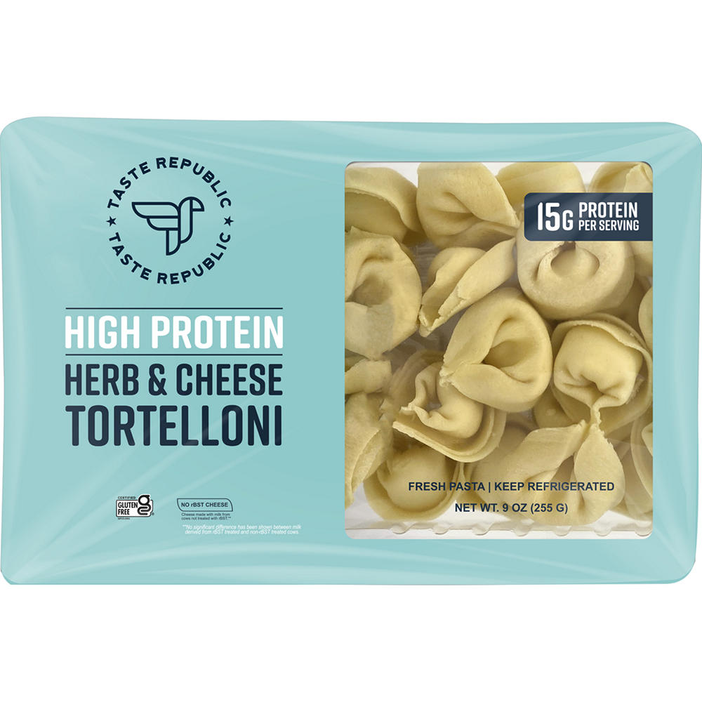 Taste Republic Gluten Free 15g High Protein Herb & Cheese Tortelloni Pasta, 9 oz
