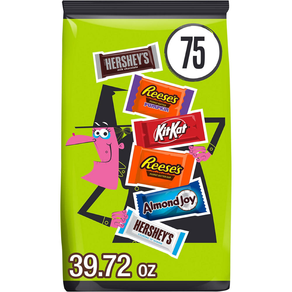 Hershey's Assorted Halloween Candy Bulk Variety Bag, 75 pc