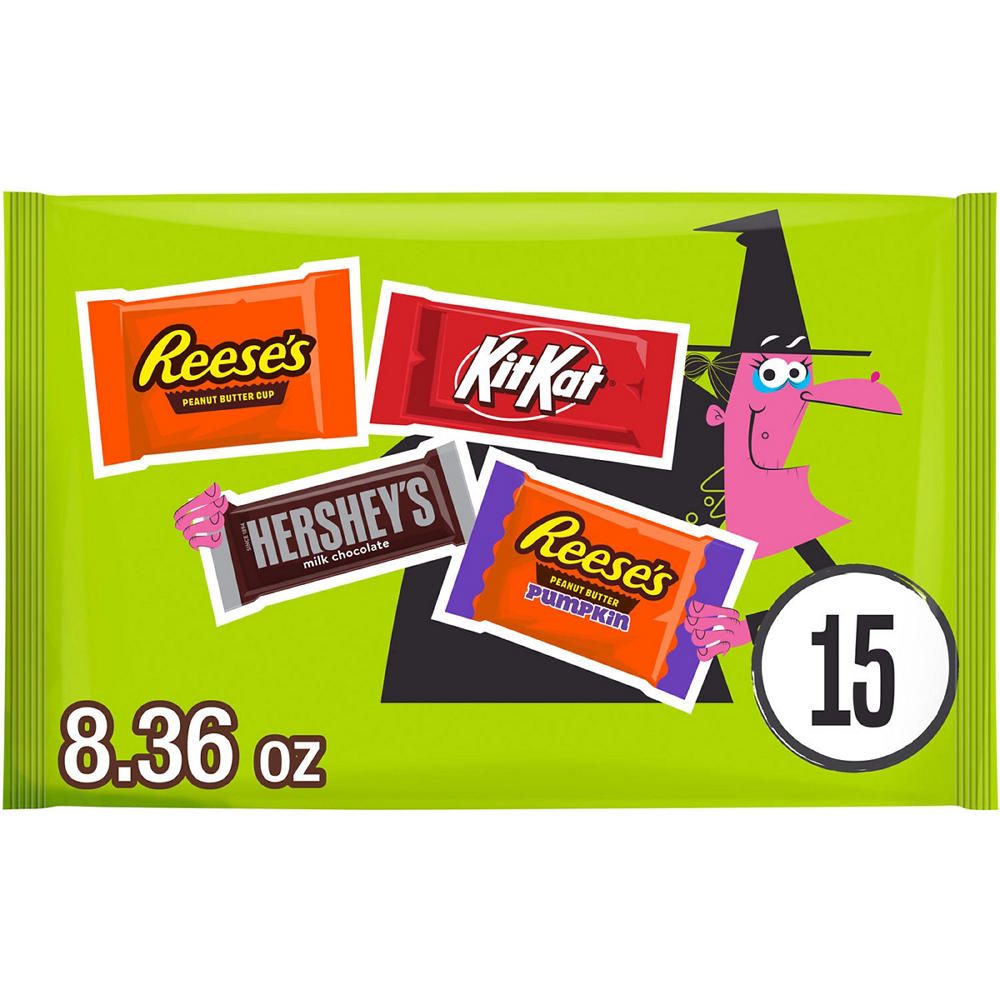 Hershey's, Kit Kat And Reese's Assorted Chocolate Halloween Candy Variety Bag, 15 pc