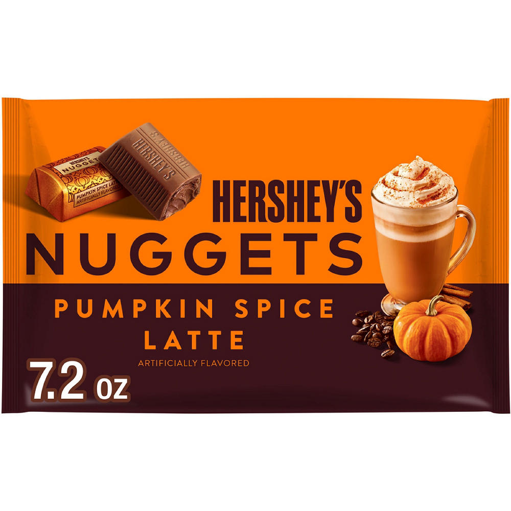 Hershey's Nuggets Pumpkin Spice Latte Flavored Fall Candy Bag, 7.2 oz