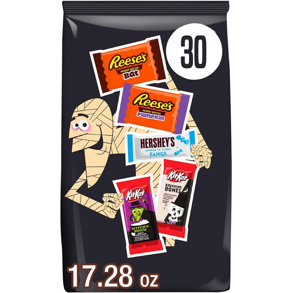 Hershey's, Kit Kat And Reese's Assorted Halloween Candy Variety Bag, 30 pc