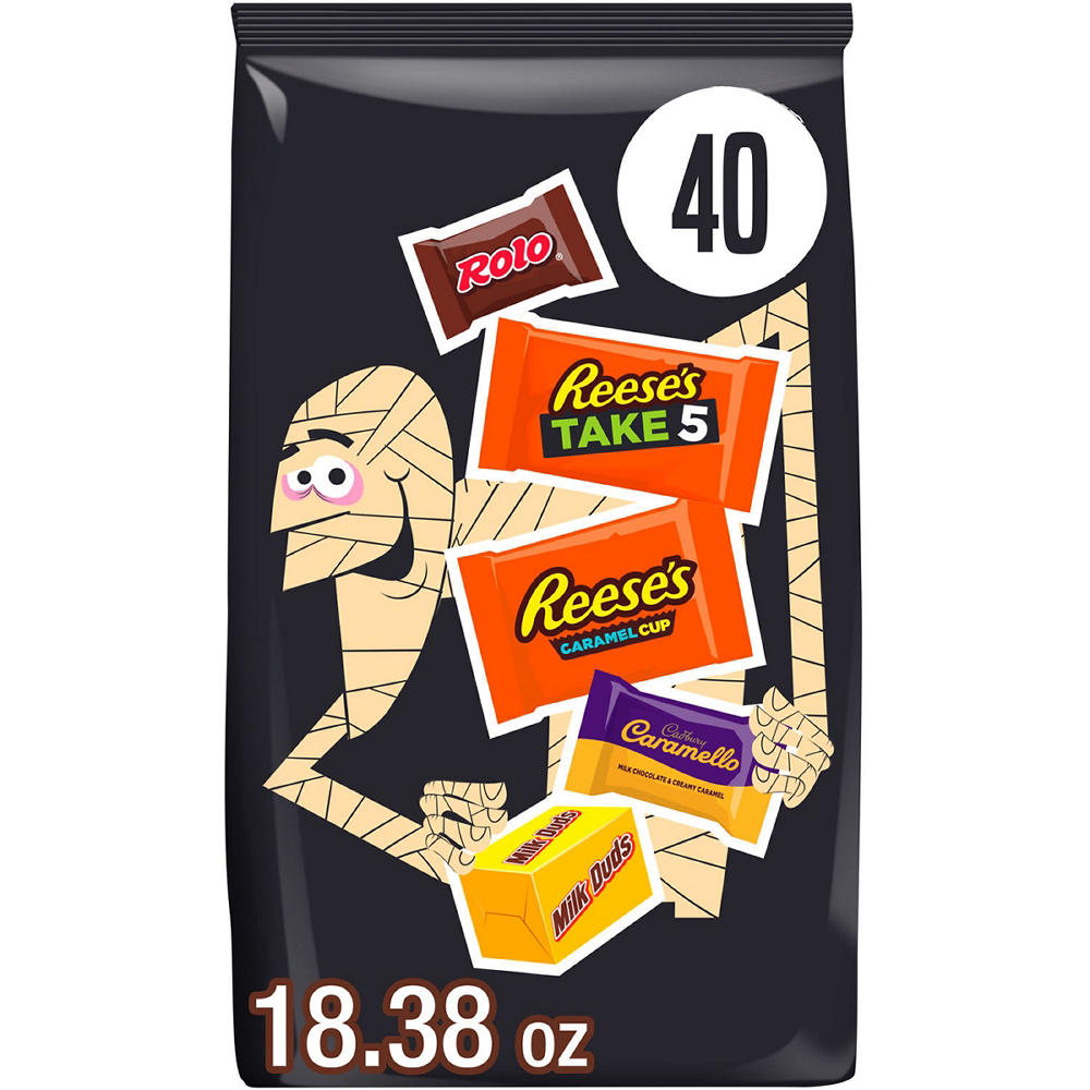 Hershey's Assorted Caramel Halloween Candy Variety Bag, 40 pc