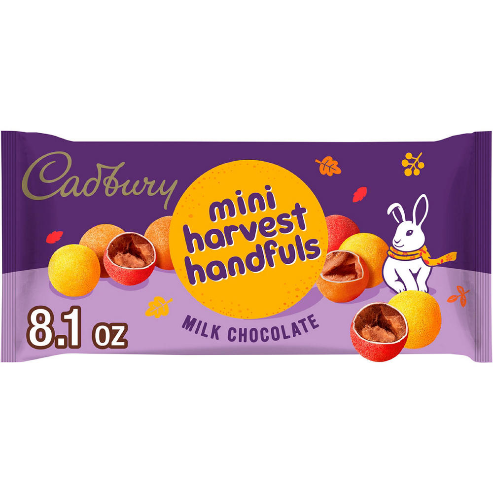 Cadbury Mini Harvest Handfuls Milk Chocolate Fall Candy Bag, 8.1 oz