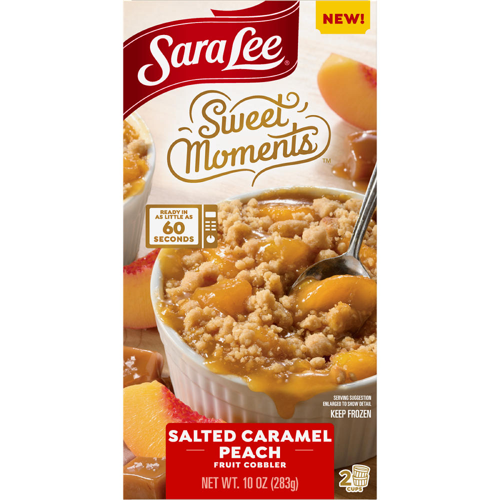 Sara Lee Sweet Moments Salted Caramel Peach Fruit Cobbler Cups, 2 ct