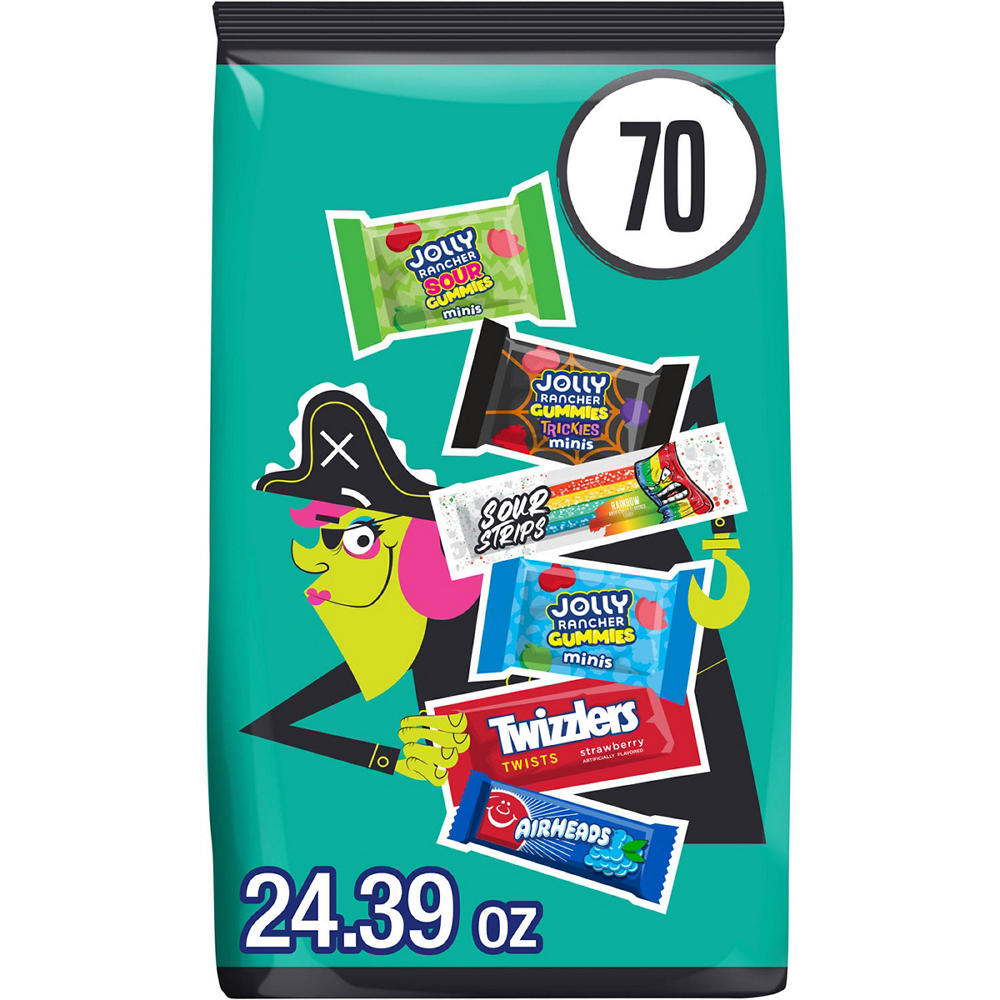Hershey's Assorted Fruit Flavored Halloween Candy Variety Bag, 70 pc