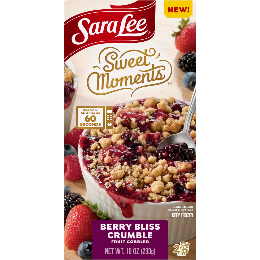 Sara Lee Sweet Moments Berry Bliss Crumble Fruit Cobbler Cups, 2 ct
