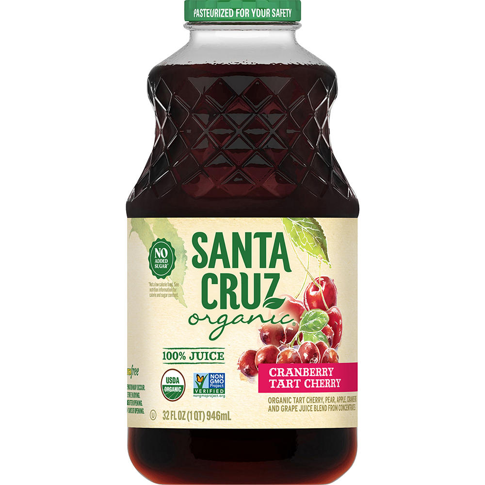 Santa Cruz Organic Cranberry Tart Cherry Juice, 32 oz