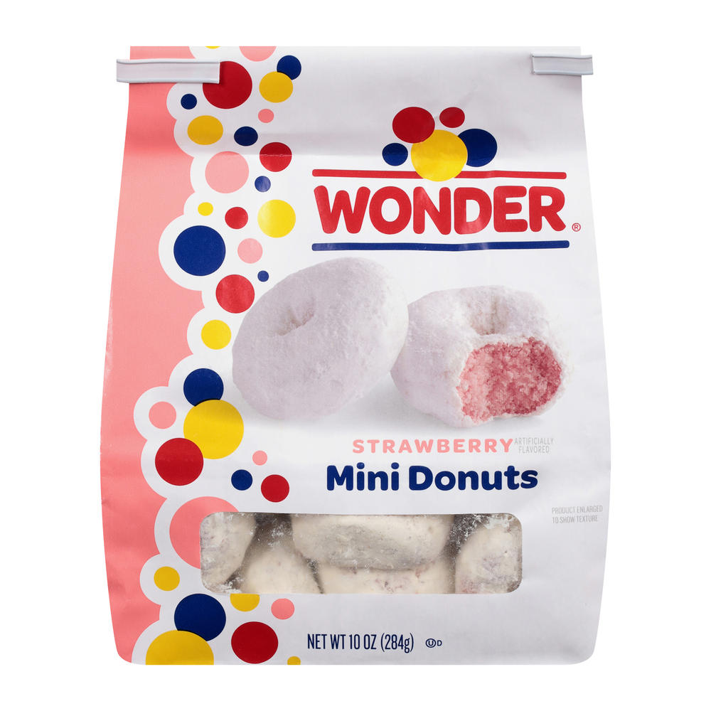 Wonder Powdered Strawberry Mini Donuts, 10 oz