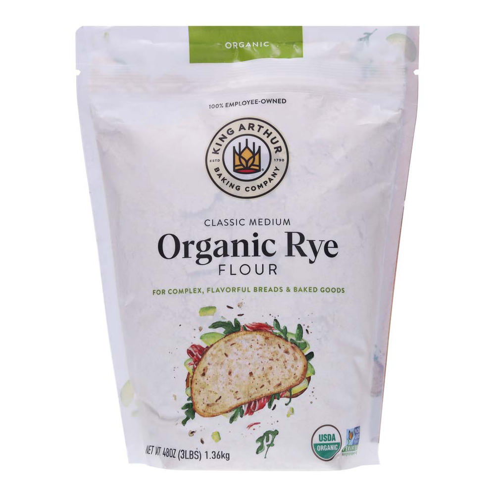 King Arthur Classic Medium Organic Rye Flour, 48 oz